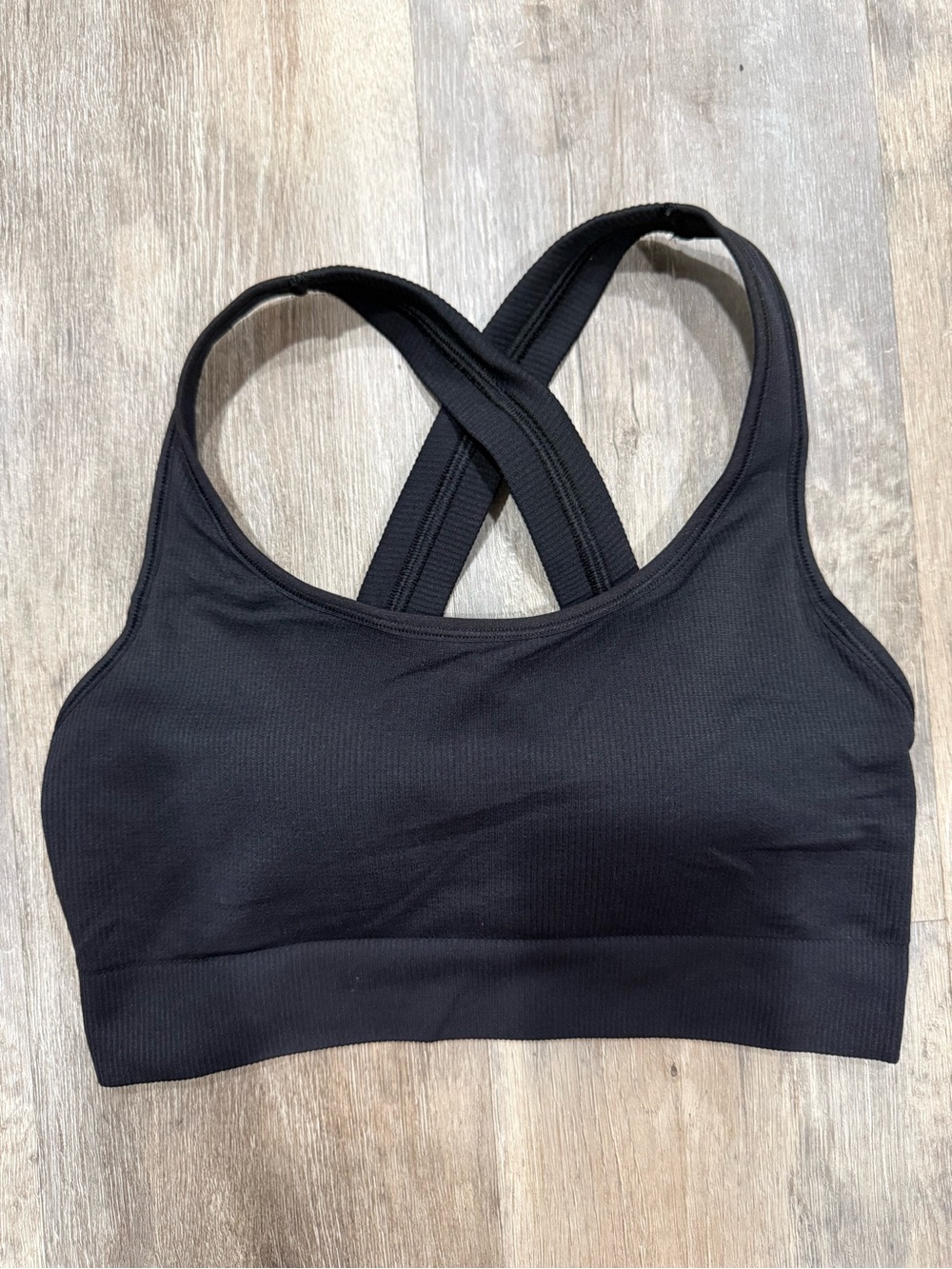 Athleta Black Crisscross Back Sports Bra